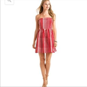 Vineyard Vines red white gingham candy cane dress